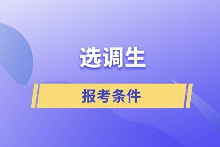选调生报考条件：学历、年龄等要求全解析图1