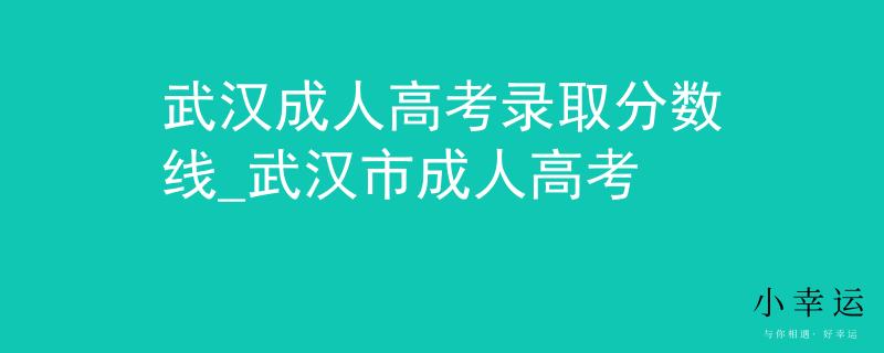 武汉成人高考录取分数线_武汉市成人高考