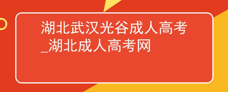 湖北武汉光谷成人高考_湖北成人高考网