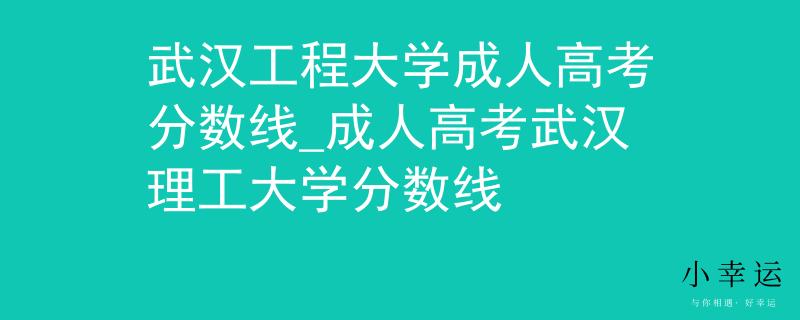 武汉工程大学成人高考分数线_成人高考武汉理工大学分数线
