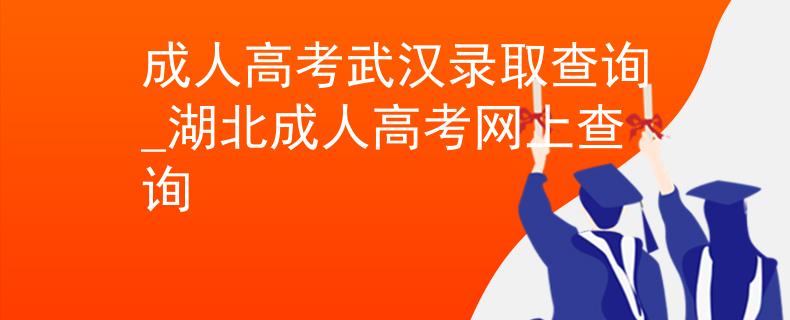 成人高考武汉录取查询_湖北成人高考网上查询