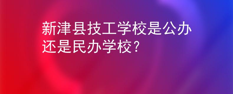 新津县技工学校是公办还是民办学校？