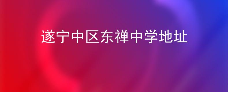遂宁中区东禅中学地址