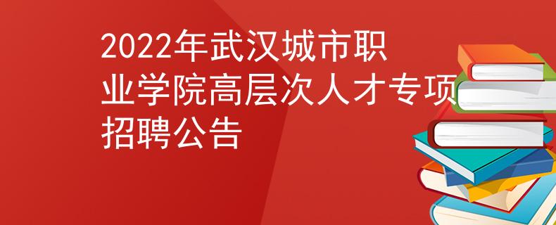 2022年武汉城市职业学院高层次人才专项招聘公告