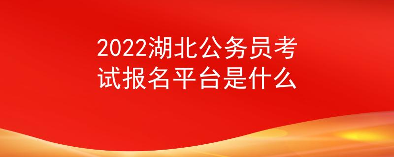 2022湖北公务员考试报名平台是什么