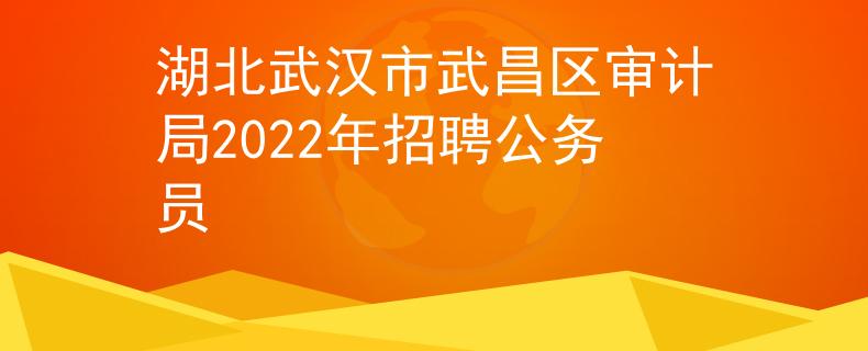 湖北武汉市武昌区审计局2022年招聘公务员