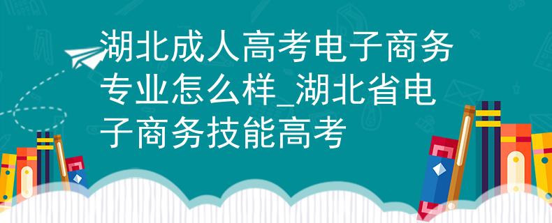 湖北成人高考电子商务专业怎么样_湖北省电子商务技能高考