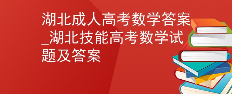 湖北成人高考数学答案_湖北技能高考数学试题及答案