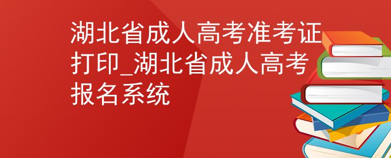 湖北省成人高考准考证打印_湖北省成人高考报名系统
