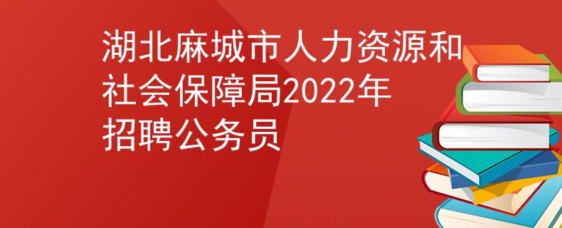 湖北麻城市人力资源和社会保障局2022年招聘公务员
