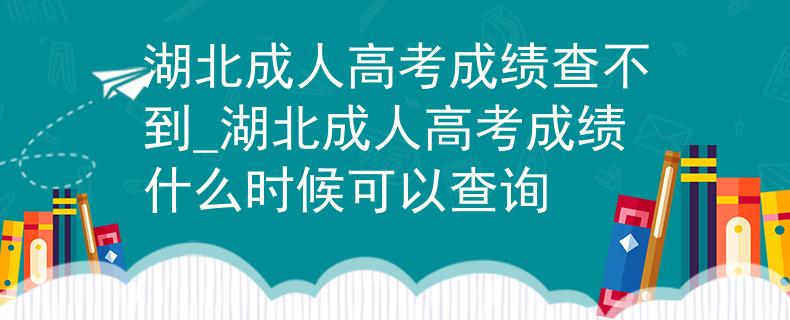 湖北成人高考成绩查不到_湖北成人高考成绩什么时候可以查询