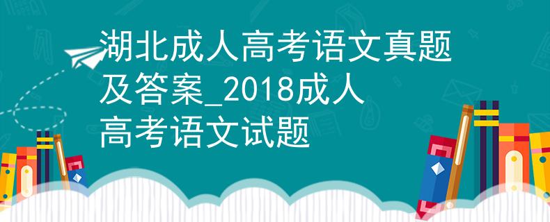 湖北成人高考语文真题及答案_2018成人高考语文试题
