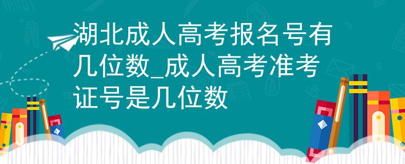 湖北成人高考报名号有几位数_成人高考准考证号是几位数
