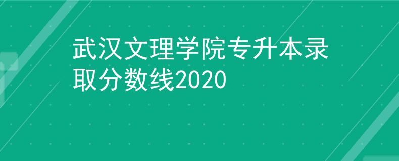 武汉文理学院专升本录取分数线2020