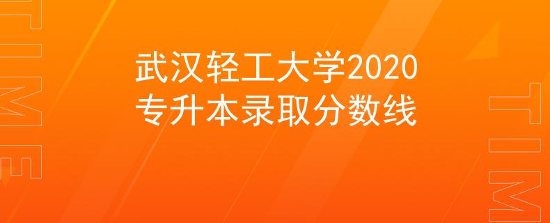 武汉轻工大学2020专升本录取分数线