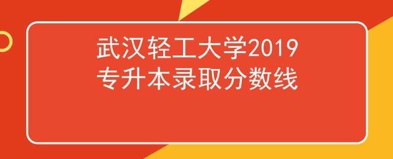 武汉轻工大学2019专升本录取分数线