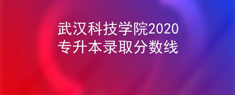 武汉科技学院2020专升本录取分数线