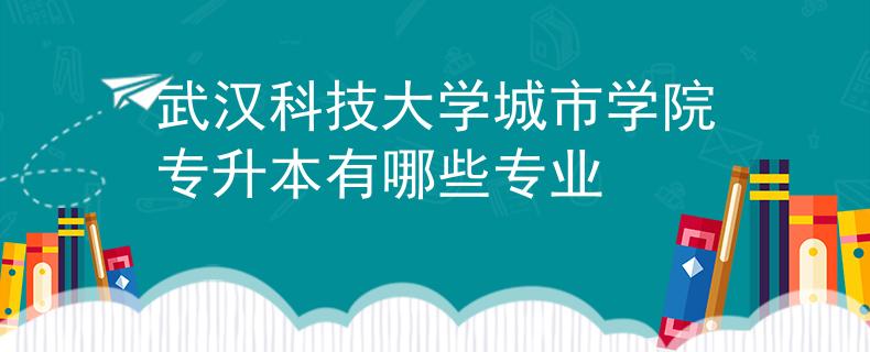 武汉科技大学城市学院专升本有哪些专业