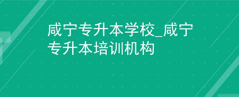咸宁专升本学校_咸宁专升本培训机构