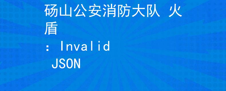 砀山公安消防大队 火盾
：Invalid JSON