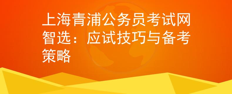 上海青浦公务员考试网智选：应试技巧与备考策略