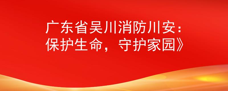 广东省吴川消防川安：保护生命，守护家园》