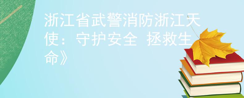 浙江省武警消防浙江天使：守护安全 拯救生命》