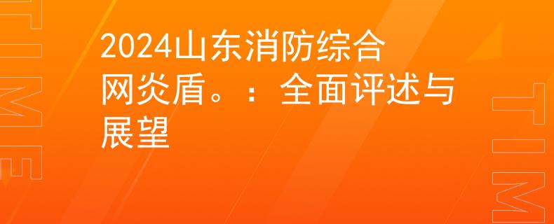 2024山东消防综合网炎盾。：全面评述与展望